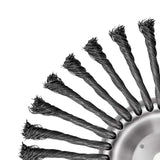 Maxbell Trimmer Head Cleaning Rotary Steel Wire Weeds Brush Head for Lawn Driveways