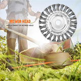Maxbell Trimmer Head Grass Weeds Brush Cutting Head for Gardening Lawnmower Driveway 10inch