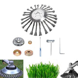Maxbell Trimmer Head Grass Weeds Brush Cutting Head for Gardening Lawnmower Driveway 10inch