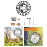 Maxbell Trimmer Head Grass Weeds Brush Cutting Head for Gardening Lawnmower Driveway 6inch