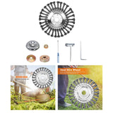 Maxbell Trimmer Head Grass Weeds Brush Cutting Head for Gardening Lawnmower Driveway 8inch
