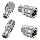 Maxbell 4 Pieces Pressure Washer Adapter Set for Ball switch Garden Washer Hose Parts