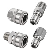 Maxbell 4 Pieces Pressure Washer Adapter Set for Ball switch Garden Washer Hose Parts