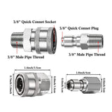 Maxbell 4 Pieces Pressure Washer Adapter Set for Ball switch Garden Washer Hose Parts