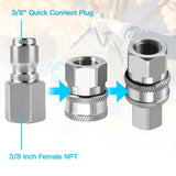 Maxbell Pressure Washer Adapter Set Swivel to 3/8 inch Quick Connect for Replacement