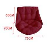 Maxbell Hanging Chair Cushion Patio Hanging Egg Chair Pad for Balcony Garden Hammock Red