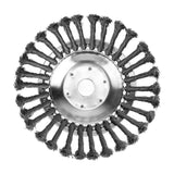 Maxbell 8" Wire Wheel Brush Disc Trimmer Head Dusting for Rust Removal Grass Removal