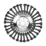Maxbell 8" Wire Wheel Brush Disc Trimmer Head Dusting for Rust Removal Grass Removal