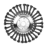 Maxbell 8" Wire Wheel Brush Disc Trimmer Head Dusting for Rust Removal Grass Removal