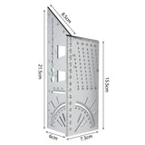 Maxbell Saddle Layout Square Gauge Carpenter Layout Ruler Gauge for Measuring Father