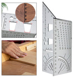 Maxbell Saddle Layout Square Gauge Carpenter Layout Ruler Gauge for Measuring Father