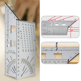 Maxbell Saddle Layout Square Gauge Carpenter Layout Ruler Gauge for Measuring Father