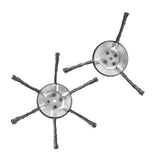 Maxbell Trimmer Head Steel Wire Disc Brush Head for Gardening Lawnmower Rust Removal 3 Blade