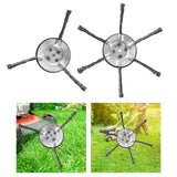 Maxbell Trimmer Head Steel Wire Disc Brush Head for Gardening Lawnmower Rust Removal 3 Blade