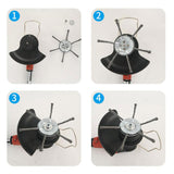 Maxbell Trimmer Head Steel Wire Disc Brush Head for Gardening Lawnmower Rust Removal 6 Blade