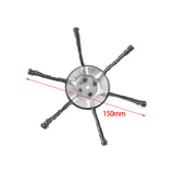 Maxbell Trimmer Head Steel Wire Disc Brush Head for Gardening Lawnmower Rust Removal 6 Blade