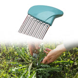 Maxbell Crevice Weeding Tool Hand Lawn Weeds Remover for Balconies Garden Lawn Blue