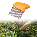 Maxbell Crevice Weeding Tool Hand Lawn Weeds Remover for Balconies Garden Lawn Orange