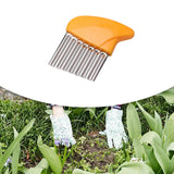Maxbell Crevice Weeding Tool Hand Lawn Weeds Remover for Balconies Garden Lawn Orange