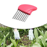 Maxbell Crevice Weeding Tool Hand Lawn Weeds Remover for Balconies Garden Lawn Pink