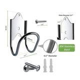 Maxbell Hose Holder Reel Heavy Duty Garden Hose Bracket for Lawn Garage Storage Bike