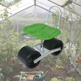 Maxbell Rolling Garden Seat Adjustable Patio Yard Stool Cart for Car Repair Planting