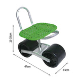 Maxbell Rolling Garden Seat Adjustable Patio Yard Stool Cart for Car Repair Planting