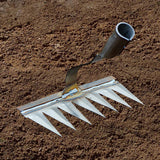 Maxbell Weeding Rake Traditional Hoe Gardening Tool for Soil Loosening Backyard 7 Tine