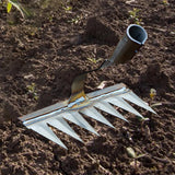 Maxbell Weeding Rake Traditional Hoe Gardening Tool for Soil Loosening Backyard 7 Tine