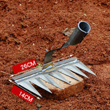 Maxbell Weeding Rake Traditional Hoe Gardening Tool for Soil Loosening Backyard 7 Tine