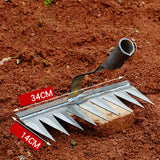 Maxbell Weeding Rake Traditional Hoe Gardening Tool for Soil Loosening Backyard 9 Tine