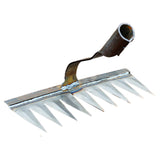 Maxbell Weeding Rake Traditional Hoe Gardening Tool for Soil Loosening Backyard 9 Tine