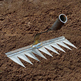 Maxbell Weeding Rake Traditional Hoe Gardening Tool for Soil Loosening Backyard 9 Tine