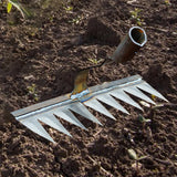Maxbell Weeding Rake Traditional Hoe Gardening Tool for Soil Loosening Backyard 9 Tine