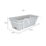 Maxbell Vegetable Flower Planter with Shelf Window Flower Box for Balcony Rail Porch Light gray