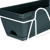 Maxbell Vegetable Flower Planter with Shelf Window Flower Box for Balcony Rail Porch dark green