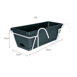 Maxbell Vegetable Flower Planter with Shelf Window Flower Box for Balcony Rail Porch dark green