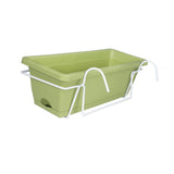 Maxbell Vegetable Flower Planter with Shelf Window Flower Box for Balcony Rail Porch Light Green
