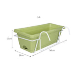 Maxbell Vegetable Flower Planter with Shelf Window Flower Box for Balcony Rail Porch Light Green