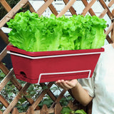 Maxbell Vegetable Flower Planter with Shelf Window Flower Box for Balcony Rail Porch red