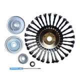 Maxbell Wire Swivel Brush Trimmer Head for Garden Power Tools Polishing Cleaning
