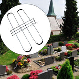 Maxbell Headstone Flower Saddle Wire Rustproof Decorations for Cemetery Wedding Yard