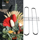 Maxbell Headstone Flower Saddle Wire Rustproof Decorations for Cemetery Wedding Yard