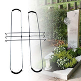 Maxbell Headstone Flower Saddle Wire Rustproof Decorations for Cemetery Wedding Yard