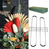 Maxbell Headstone Flower Saddle with Floral Foam Sturdy for Cemetery Outdoor Wedding