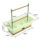 Maxbell Balcony Planter Resin Nordic Rectangle Planters Box for Outdoor Garden Porch green