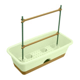 Maxbell Balcony Planter Resin Nordic Rectangle Planters Box for Outdoor Garden Porch green