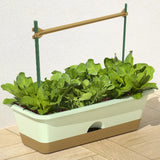 Maxbell Balcony Planter Resin Nordic Rectangle Planters Box for Outdoor Garden Porch green