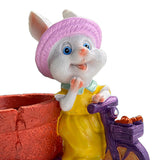 Maxbell Lovely Rabbit Flowerpots Resin Cartoon Planter Pots for Fairy Garden Desktop Girl