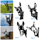 Maxbell Donkey Metal Art Handmade Metal Donkey Yard Art for Garden Courtyard Style A